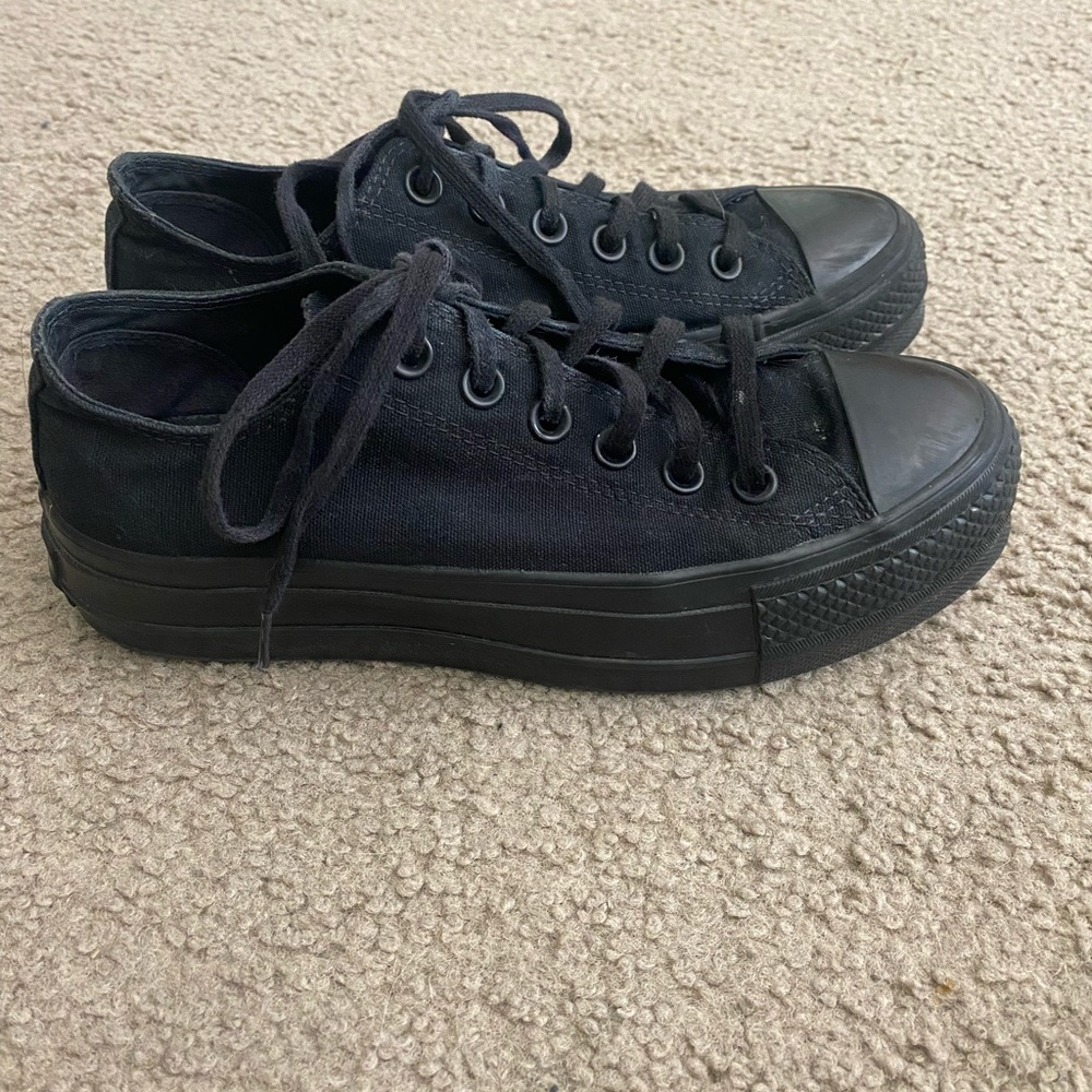 Platform All Black Converse Size 7